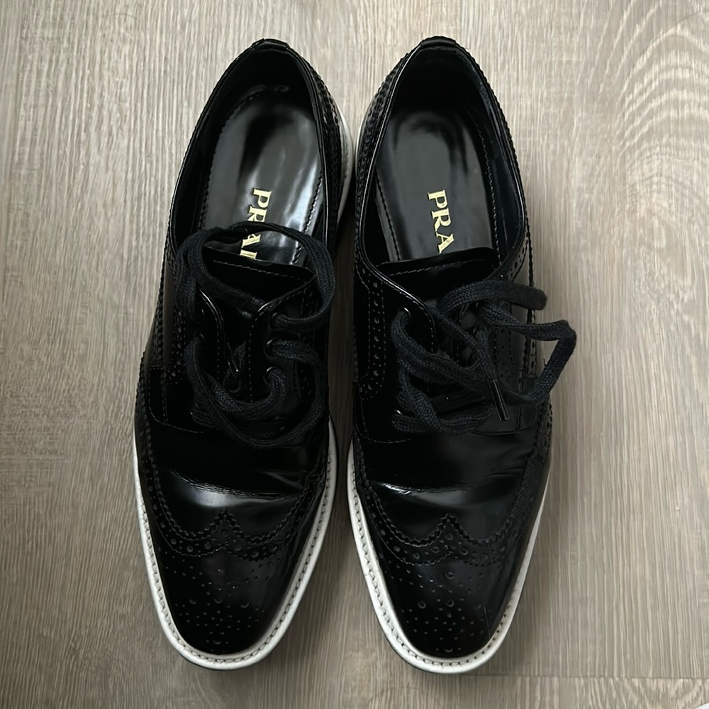 Prada platform loafers oxford shoes 37.5